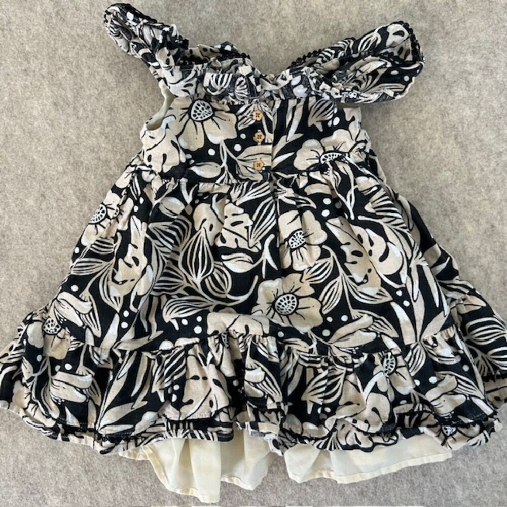 2T Girls Tommy Bahama Cotton Linen Sleeveless Ruffle Dress